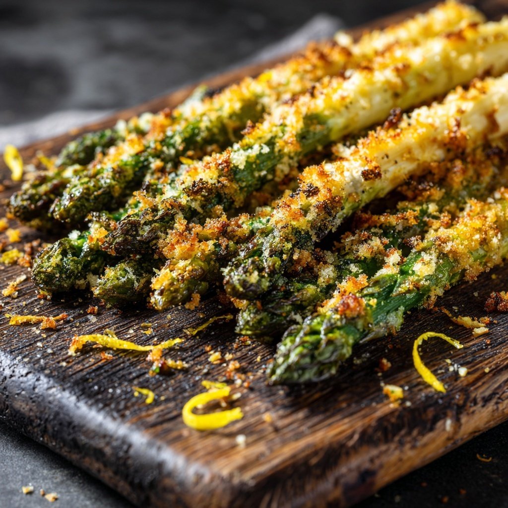 Grüner Spargel Mit Zitronen Kruste