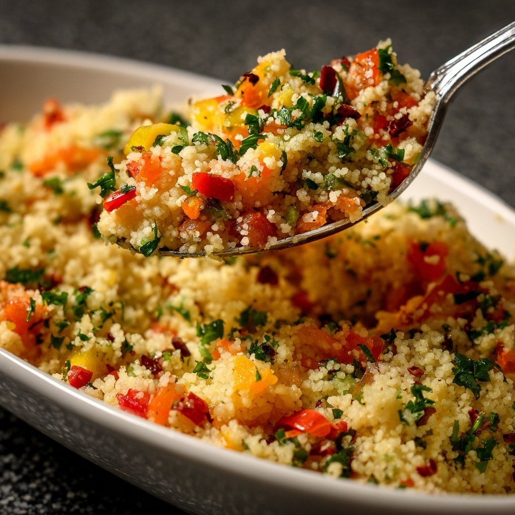 Mittagessen mit Gemüse-Couscous