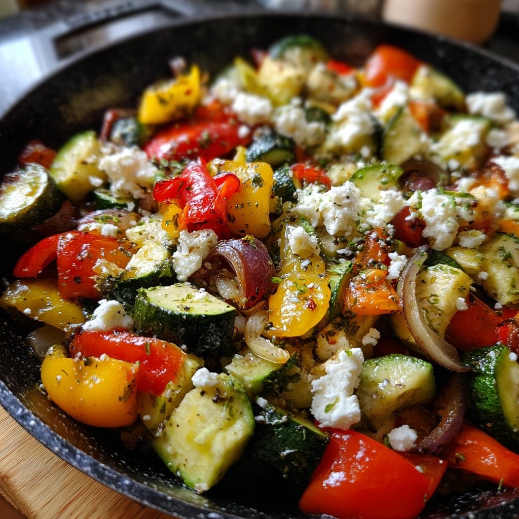 Abendessen mit vegetarischer Pfanne