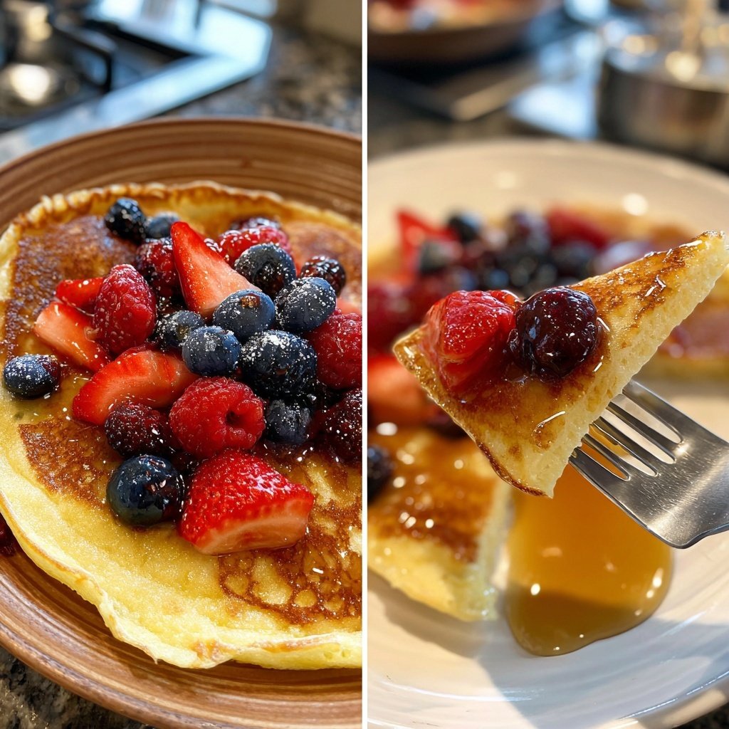 Pfannkuchen mit Joghurtteig