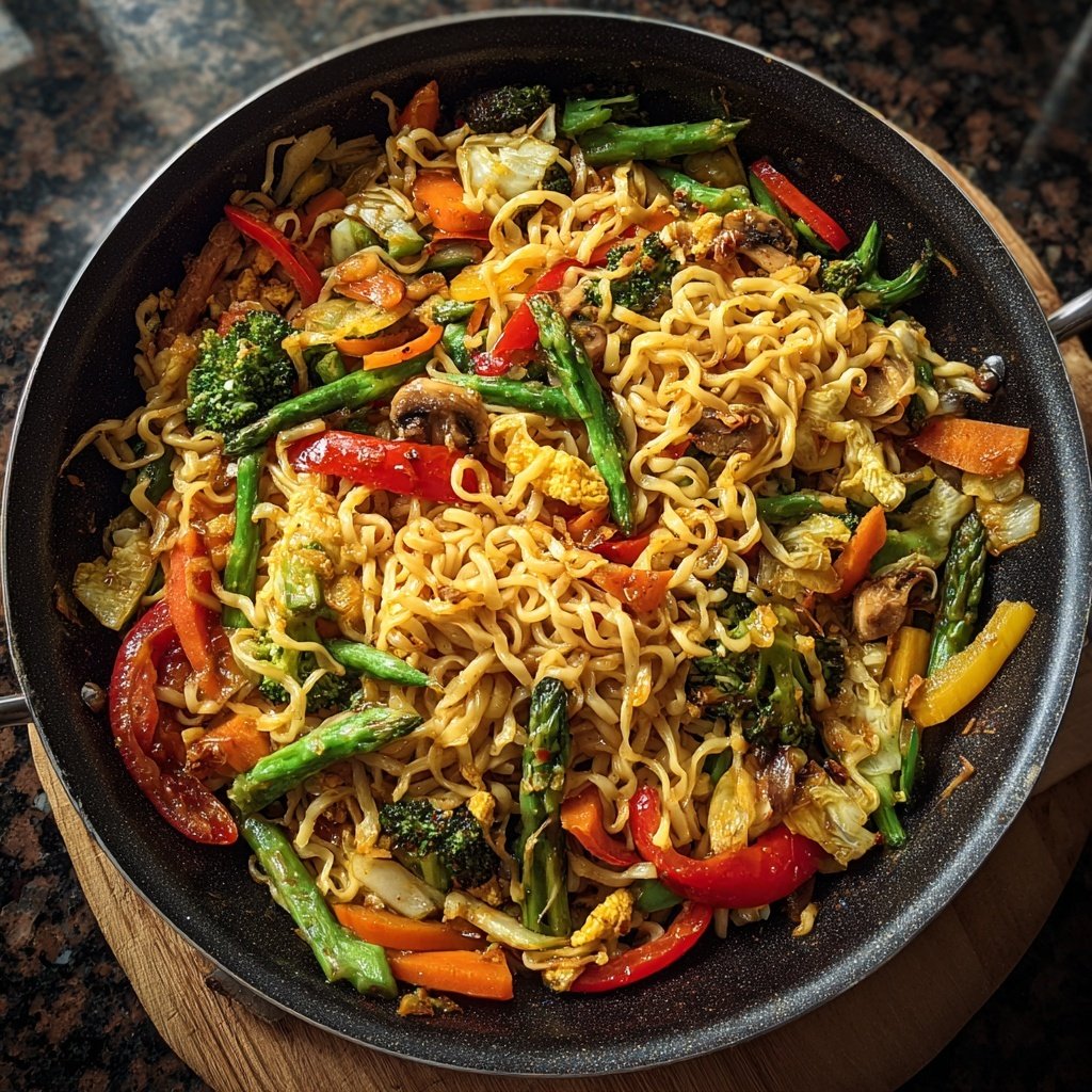 Kalorienarme Nudelpfanne