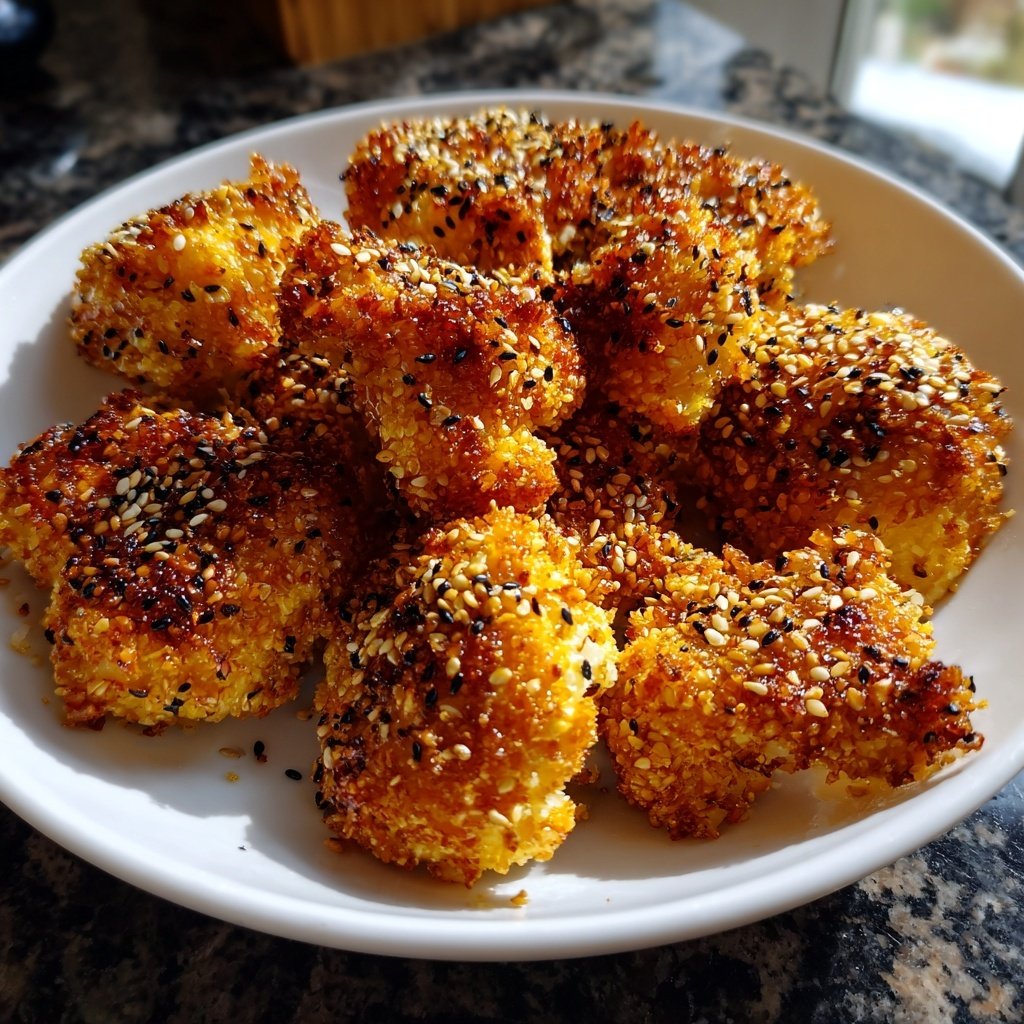 Blumenkohl paniert mit Sesam