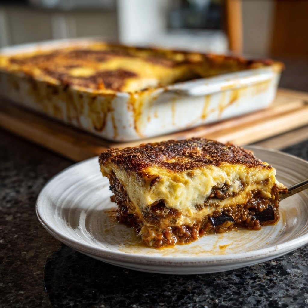 Vegetarische Moussaka mit Auberginen