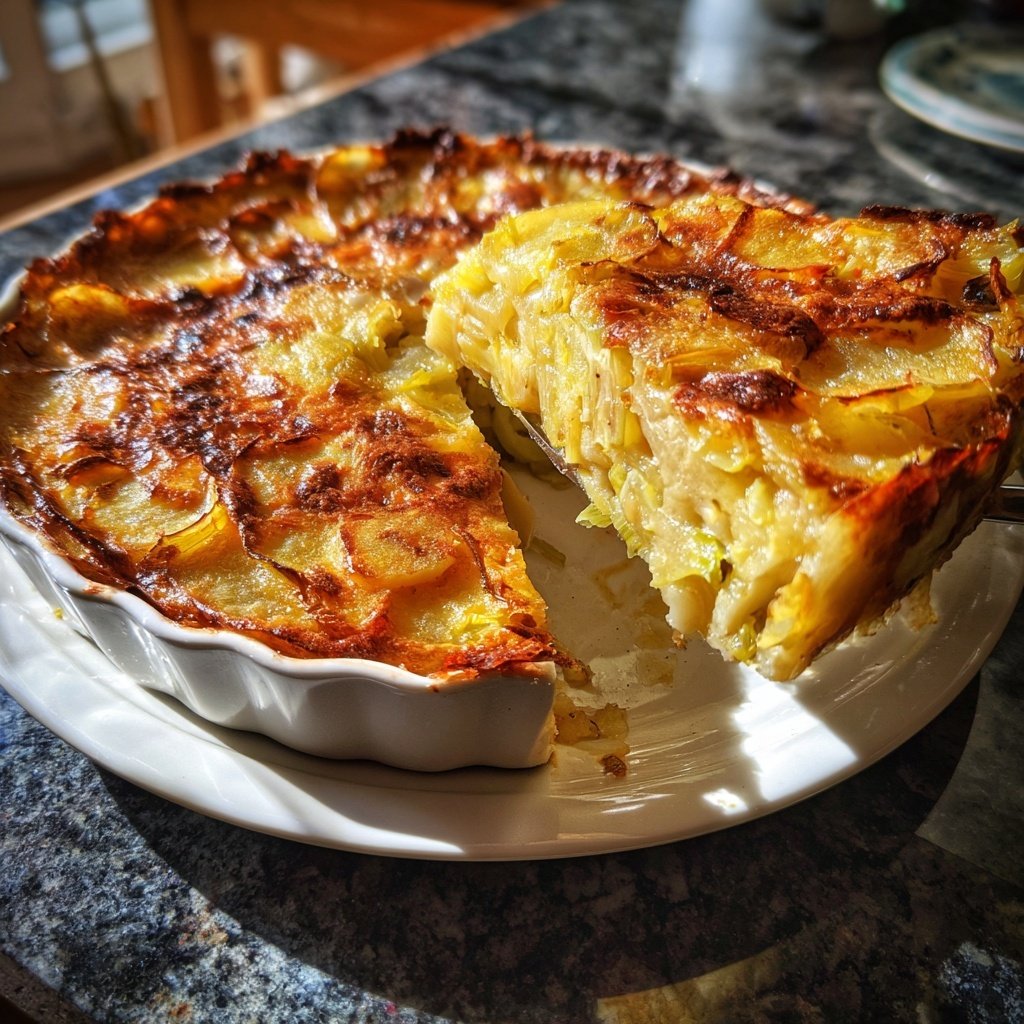 Kartoffelgratin mit Lauch