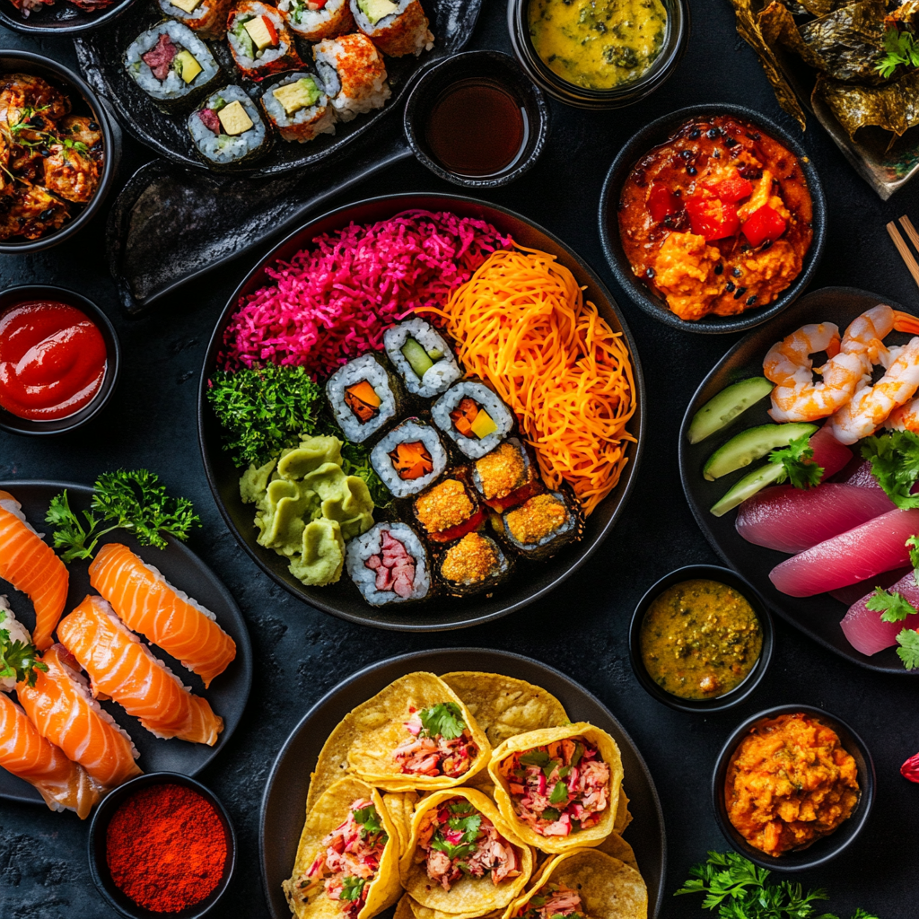 Moderne internationale Küche-Rezepte